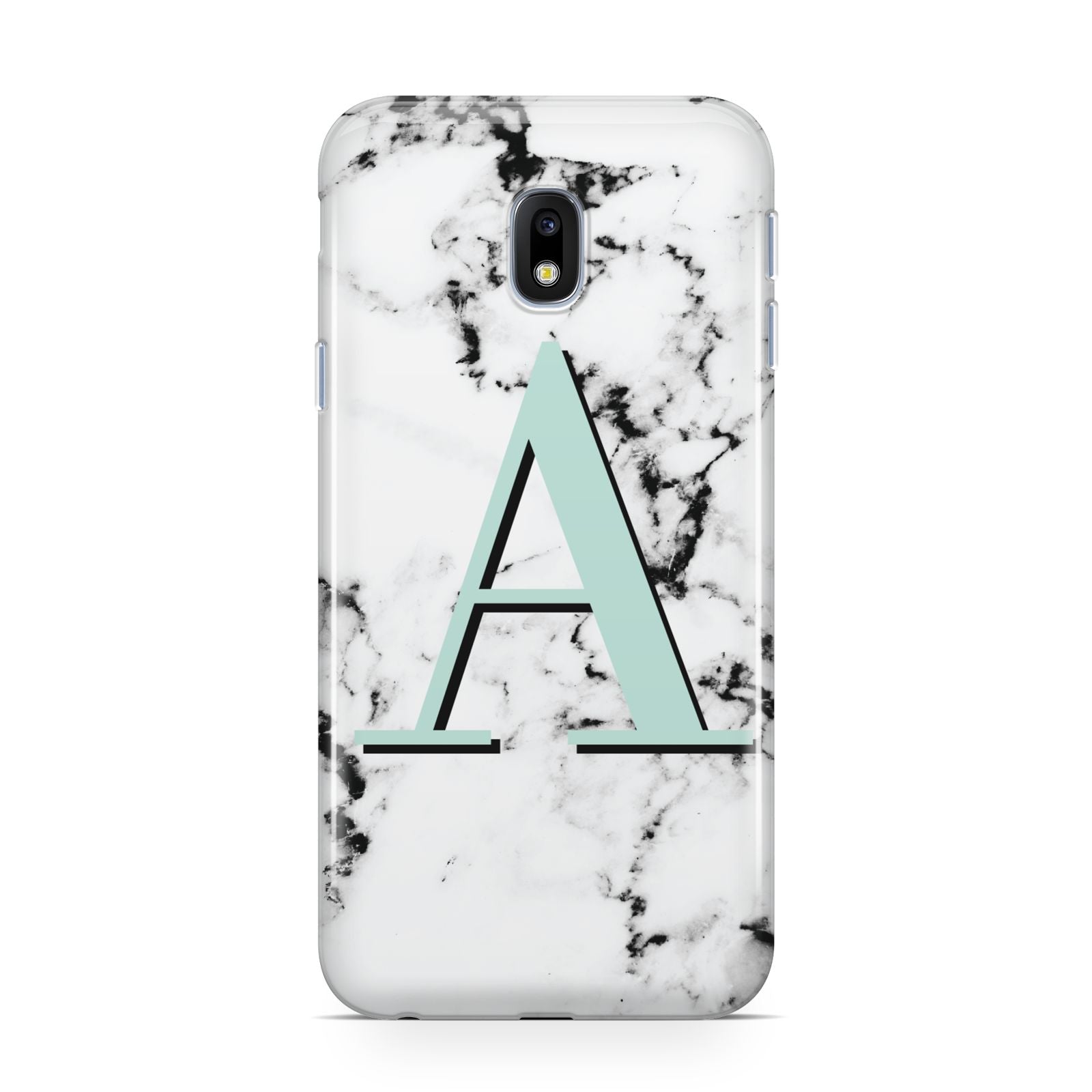 Personalised Mint Single Initial Marble Samsung Galaxy J3 2017 Case
