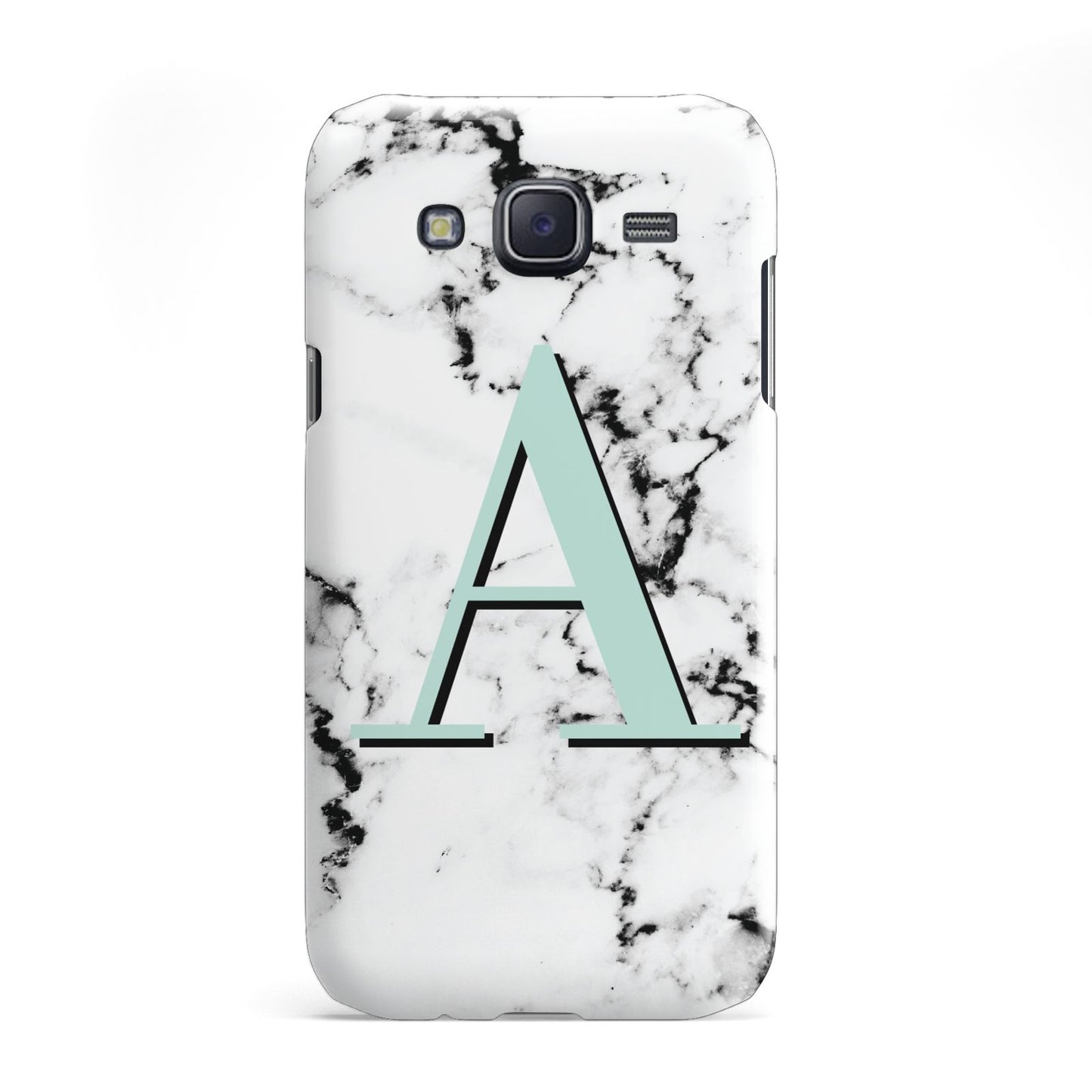 Personalised Mint Single Initial Marble Samsung Galaxy J5 Case