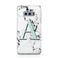 Personalised Mint Single Initial Marble Samsung Galaxy S10E Case