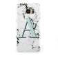 Personalised Mint Single Initial Marble Samsung Galaxy S7 Edge Case
