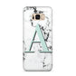 Personalised Mint Single Initial Marble Samsung Galaxy S8 Plus Case