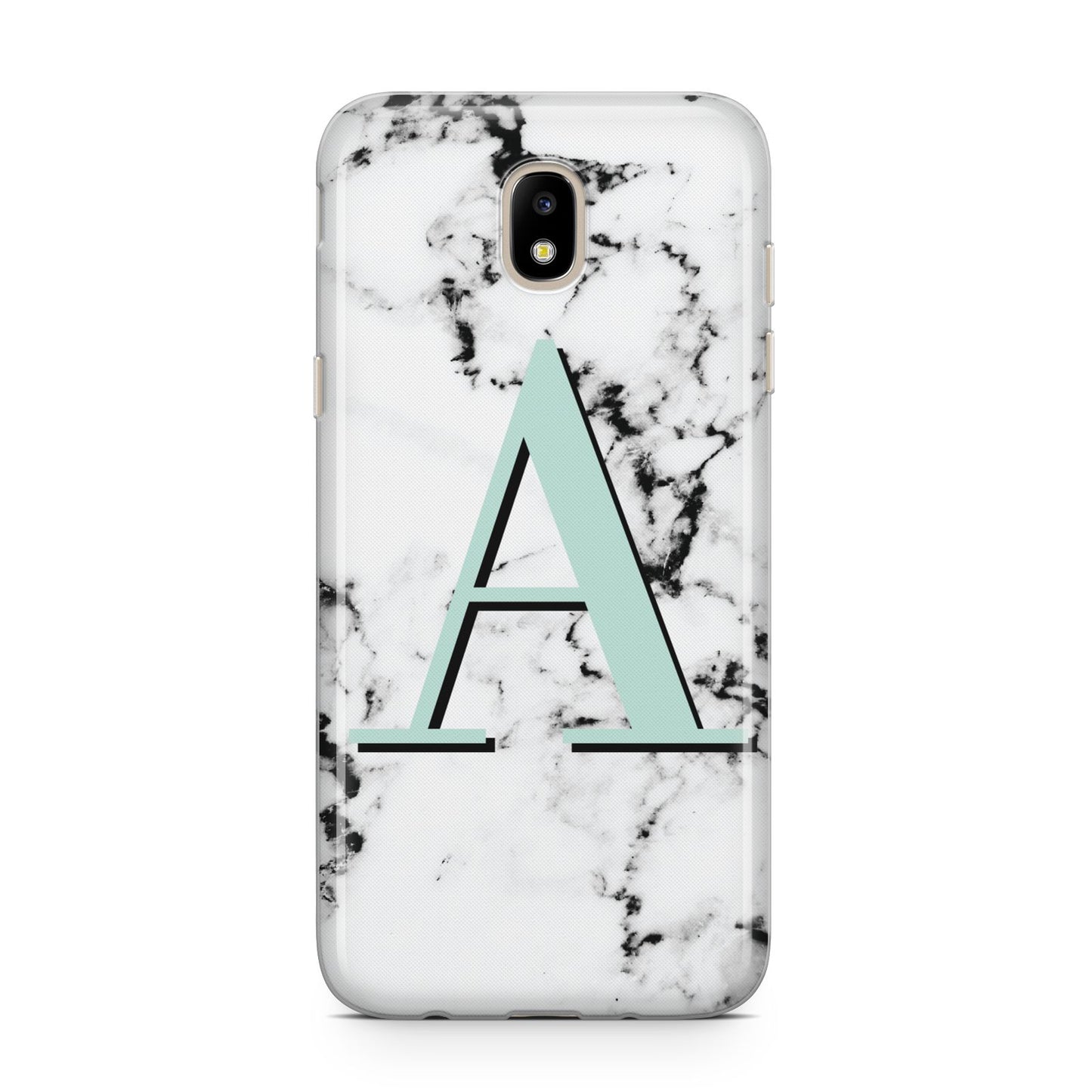 Personalised Mint Single Initial Marble Samsung J5 2017 Case