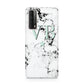Personalised Mint Star With Monogram Marble Huawei P Smart 2021