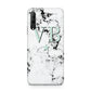 Personalised Mint Star With Monogram Marble Huawei P Smart Pro 2019