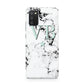 Personalised Mint Star With Monogram Marble Samsung A02s Case