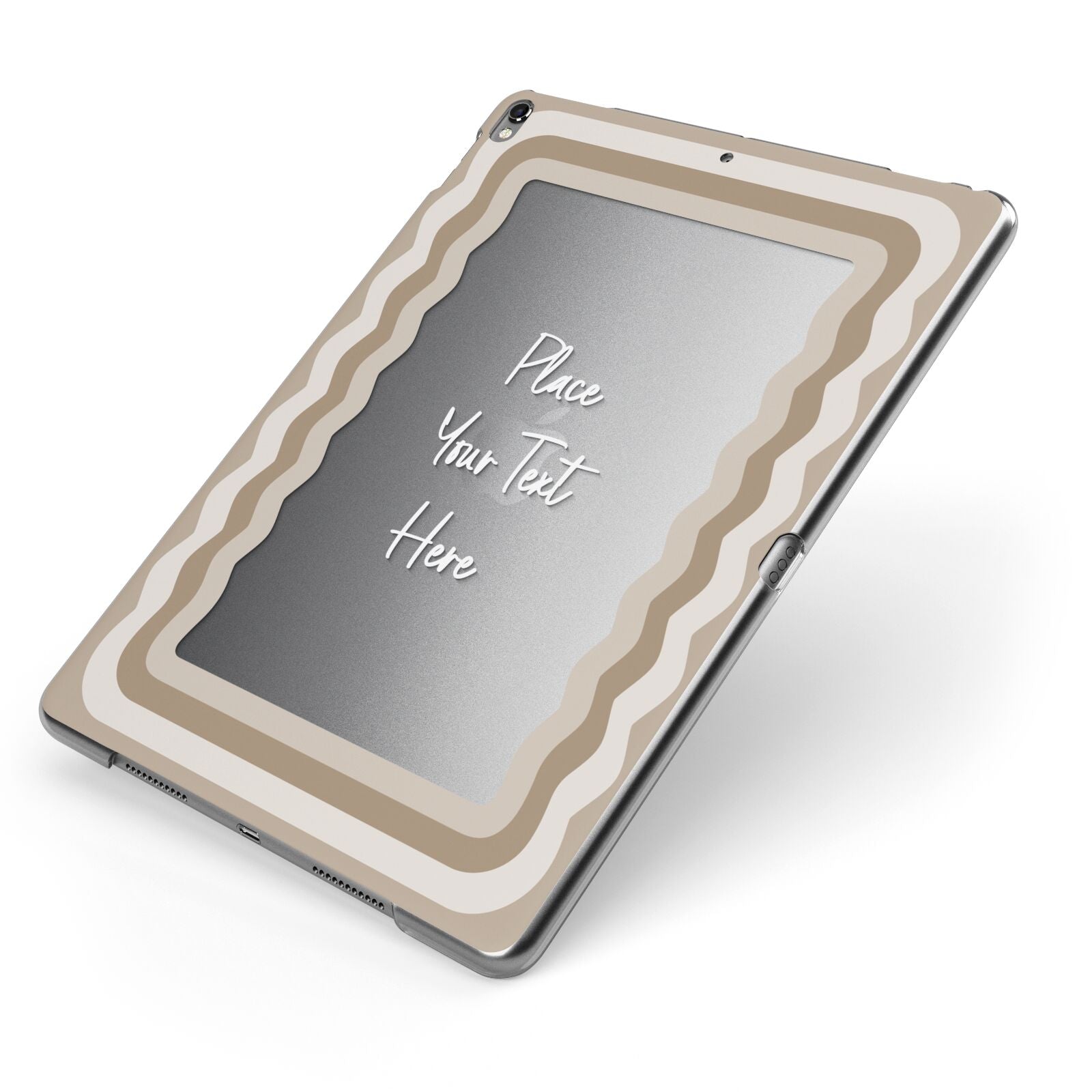 Personalised Mirrored Apple iPad Case on Grey iPad Side View
