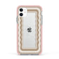 Personalised Mirrored Apple iPhone 11 in White with Pink Impact Case