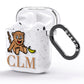 Personalised Monkey Initials AirPods Glitter Case Side Image
