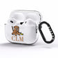 Personalised Monkey Initials AirPods Pro Clear Case Side Image
