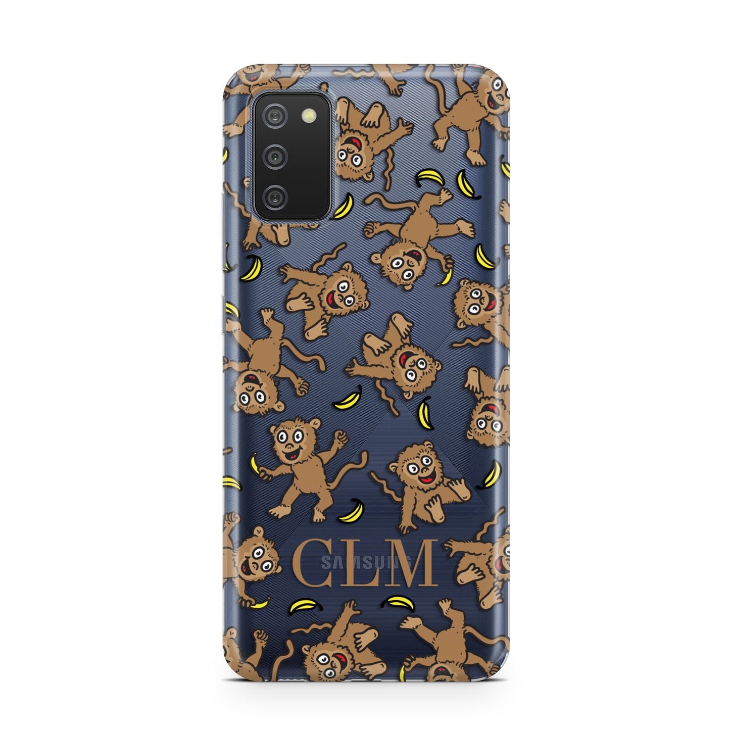 Personalised Monkey Initials Samsung A02s Case
