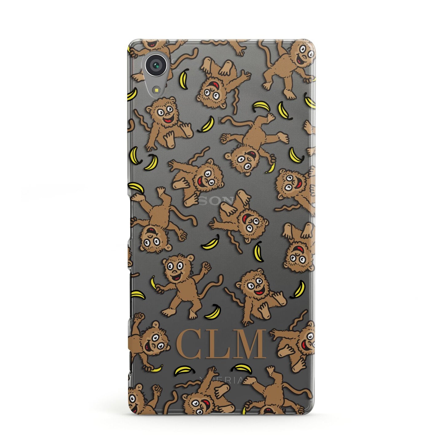 Personalised Monkey Initials Sony Xperia Case
