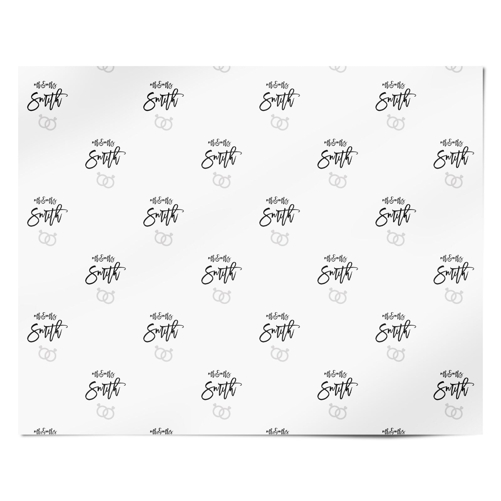 Personalised Monochrome Anniversary Personalised Wrapping Paper Alternative