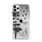 Personalised Monochrome Forest Apple iPhone 11 Pro Max in Silver with White Impact Case