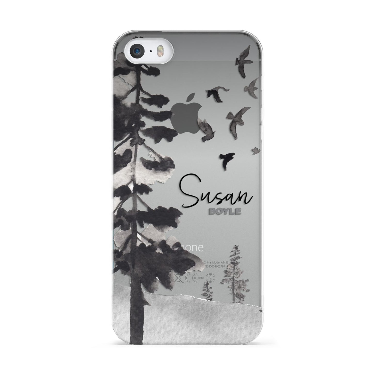 Personalised Monochrome Forest Apple iPhone 5 Case