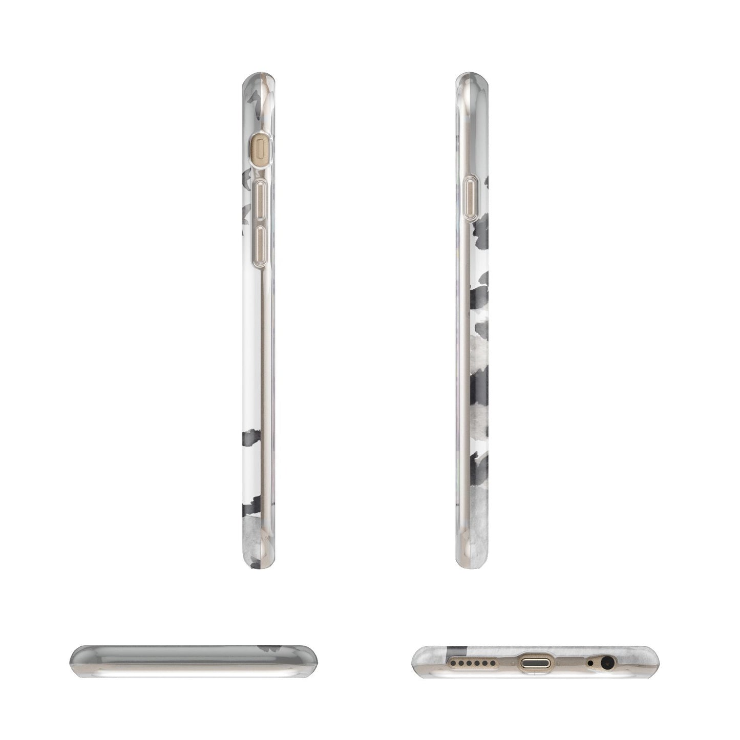 Personalised Monochrome Forest Apple iPhone 6 3D Wrap Tough Case Alternative Image Angles