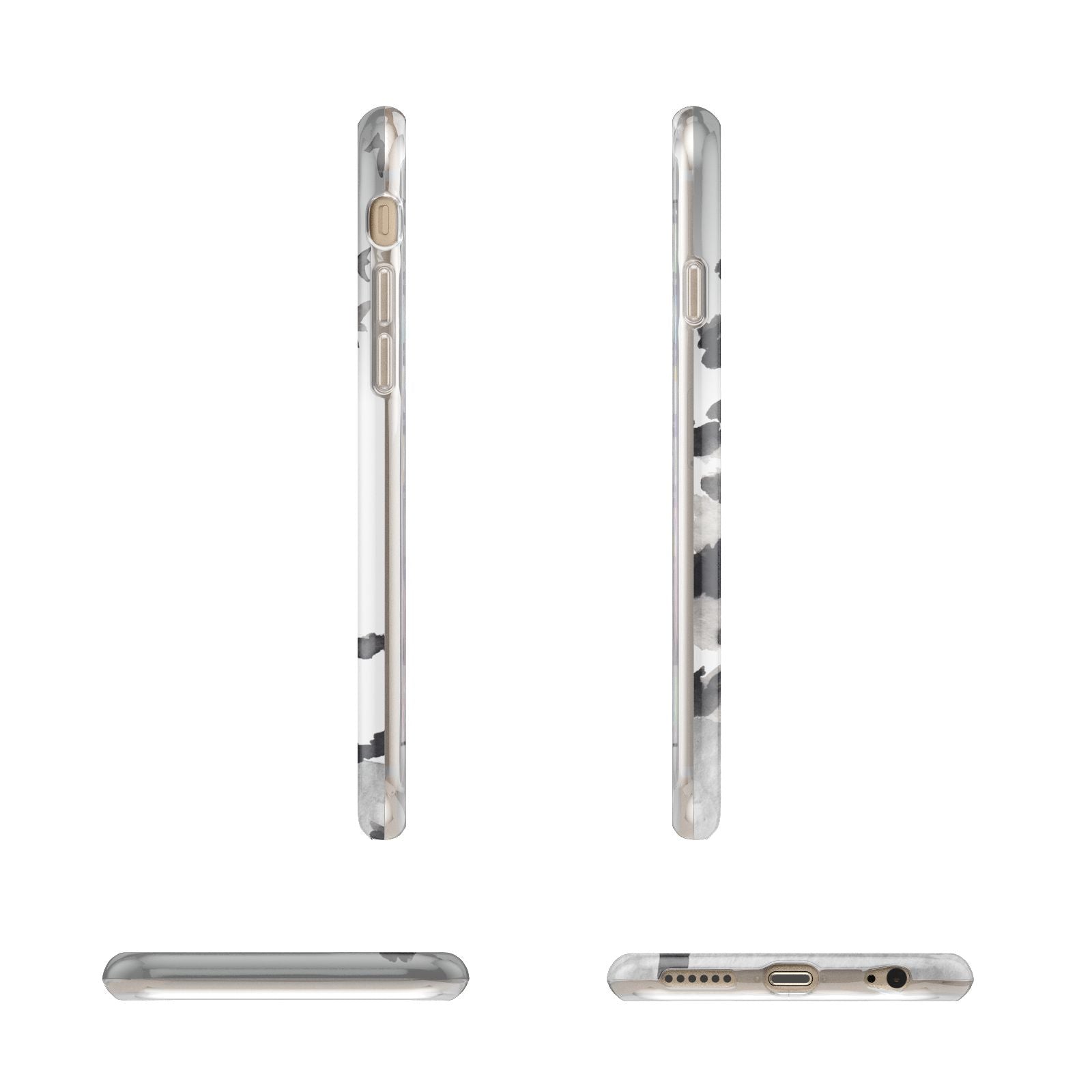 Personalised Monochrome Forest Apple iPhone 6 3D Wrap Tough Case Alternative Image Angles