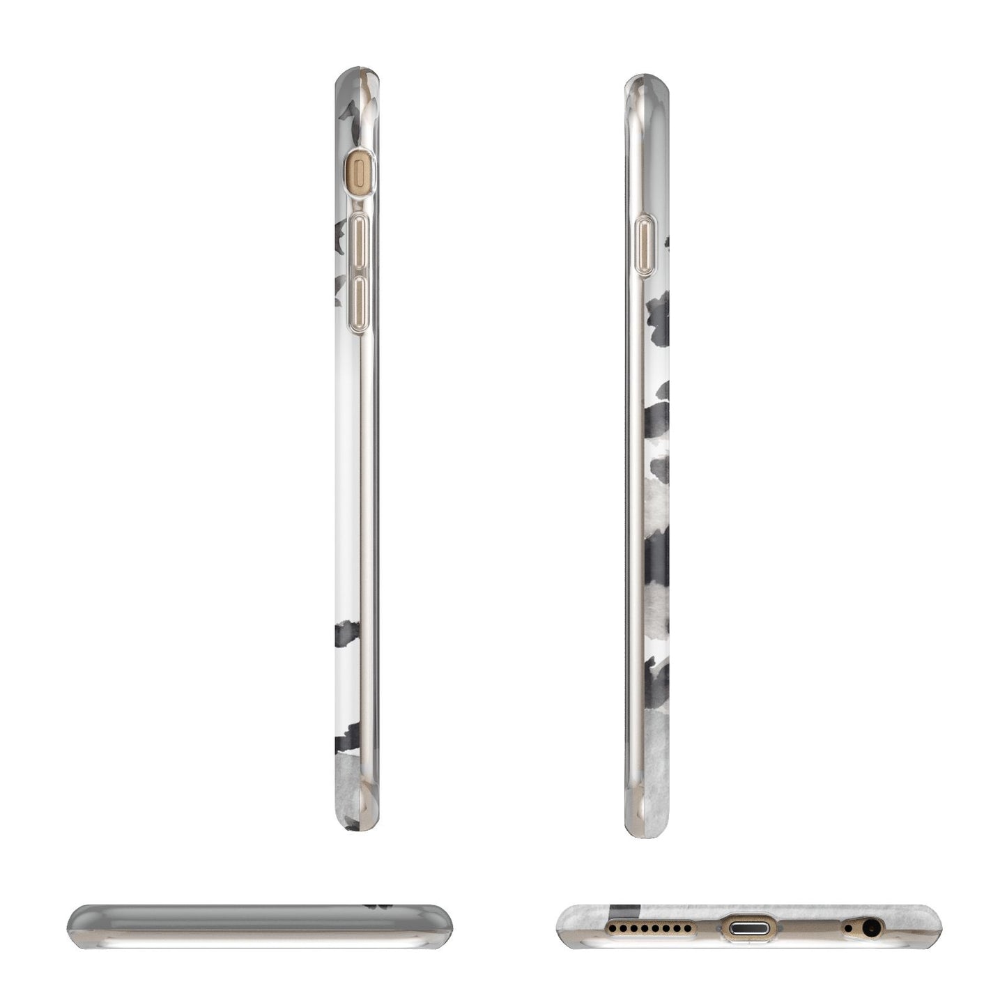 Personalised Monochrome Forest Apple iPhone 6 Plus 3D Wrap Tough Case Alternative Image Angles