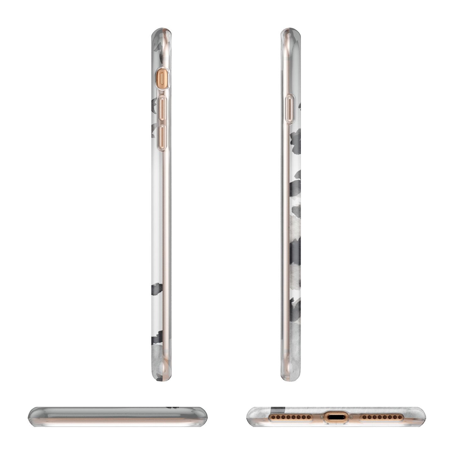 Personalised Monochrome Forest Apple iPhone 7 8 Plus 3D Wrap Tough Case Alternative Image Angles