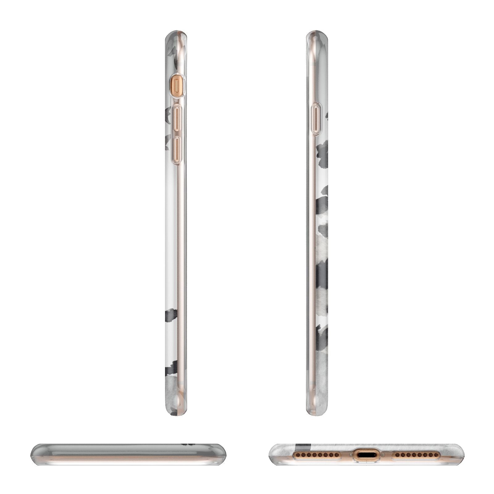 Personalised Monochrome Forest Apple iPhone 7 8 Plus 3D Wrap Tough Case Alternative Image Angles