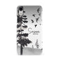 Personalised Monochrome Forest Apple iPhone XR White 3D Snap Case