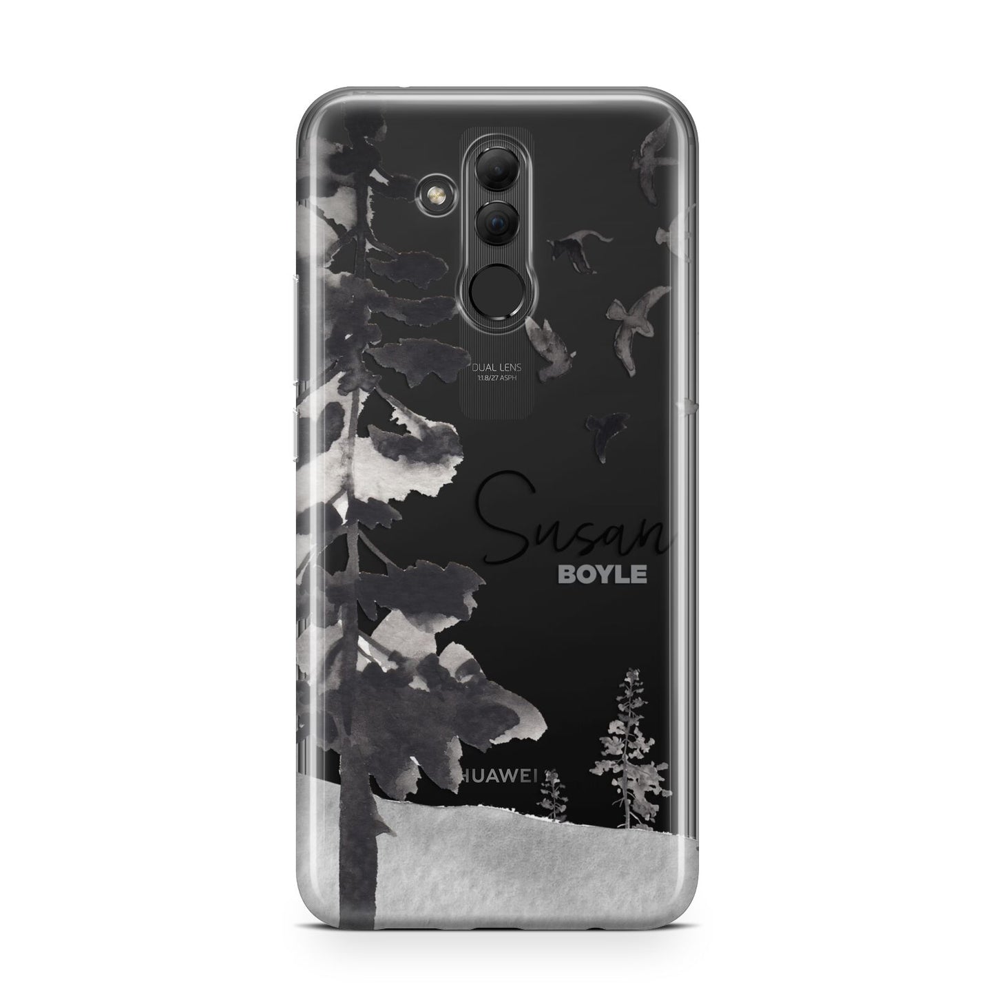 Personalised Monochrome Forest Huawei Mate 20 Lite