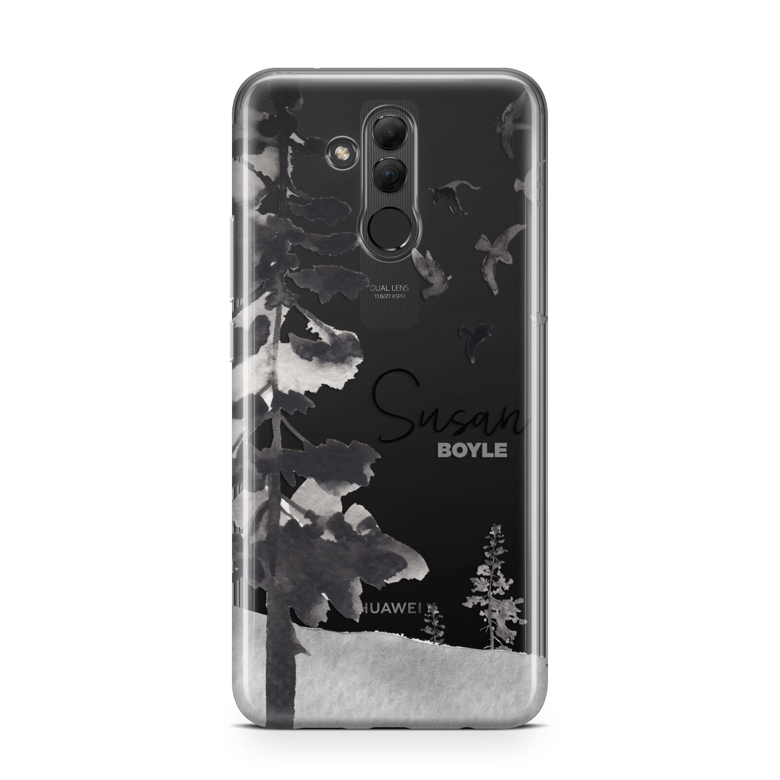 Personalised Monochrome Forest Huawei Mate 20 Lite