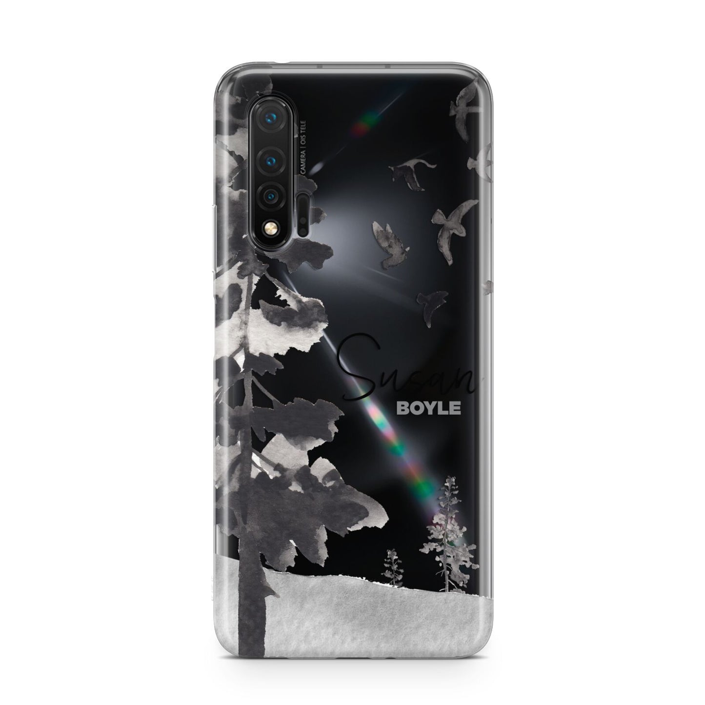 Personalised Monochrome Forest Huawei Nova 6 Phone Case