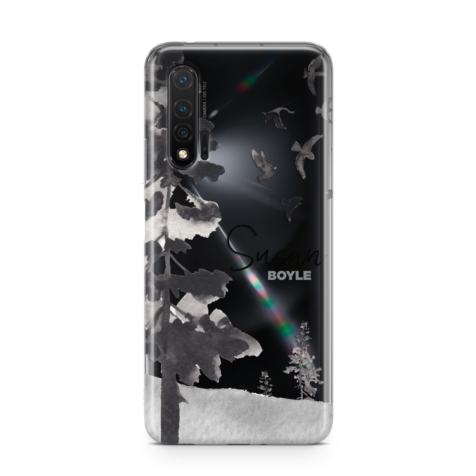 Personalised Monochrome Forest Huawei Nova 6 Phone Case