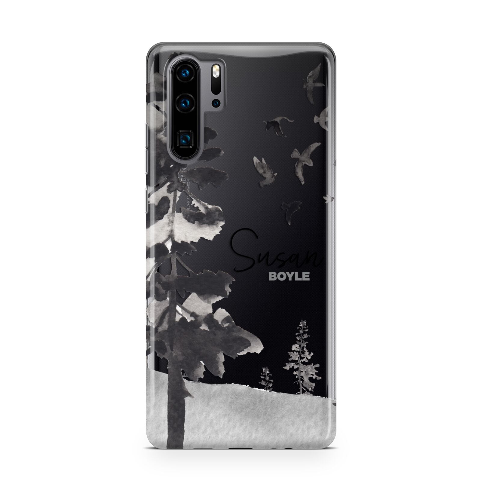 Personalised Monochrome Forest Huawei P30 Pro Phone Case