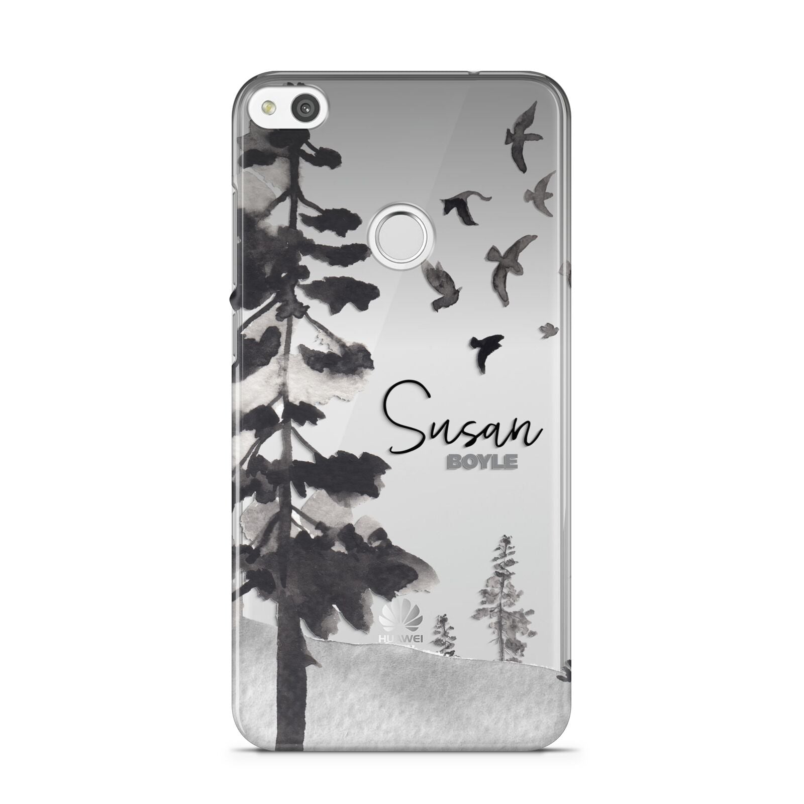 Personalised Monochrome Forest Huawei P8 Lite Case