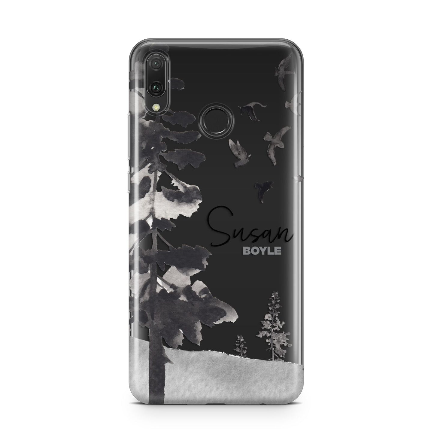 Personalised Monochrome Forest Huawei Y9 2019