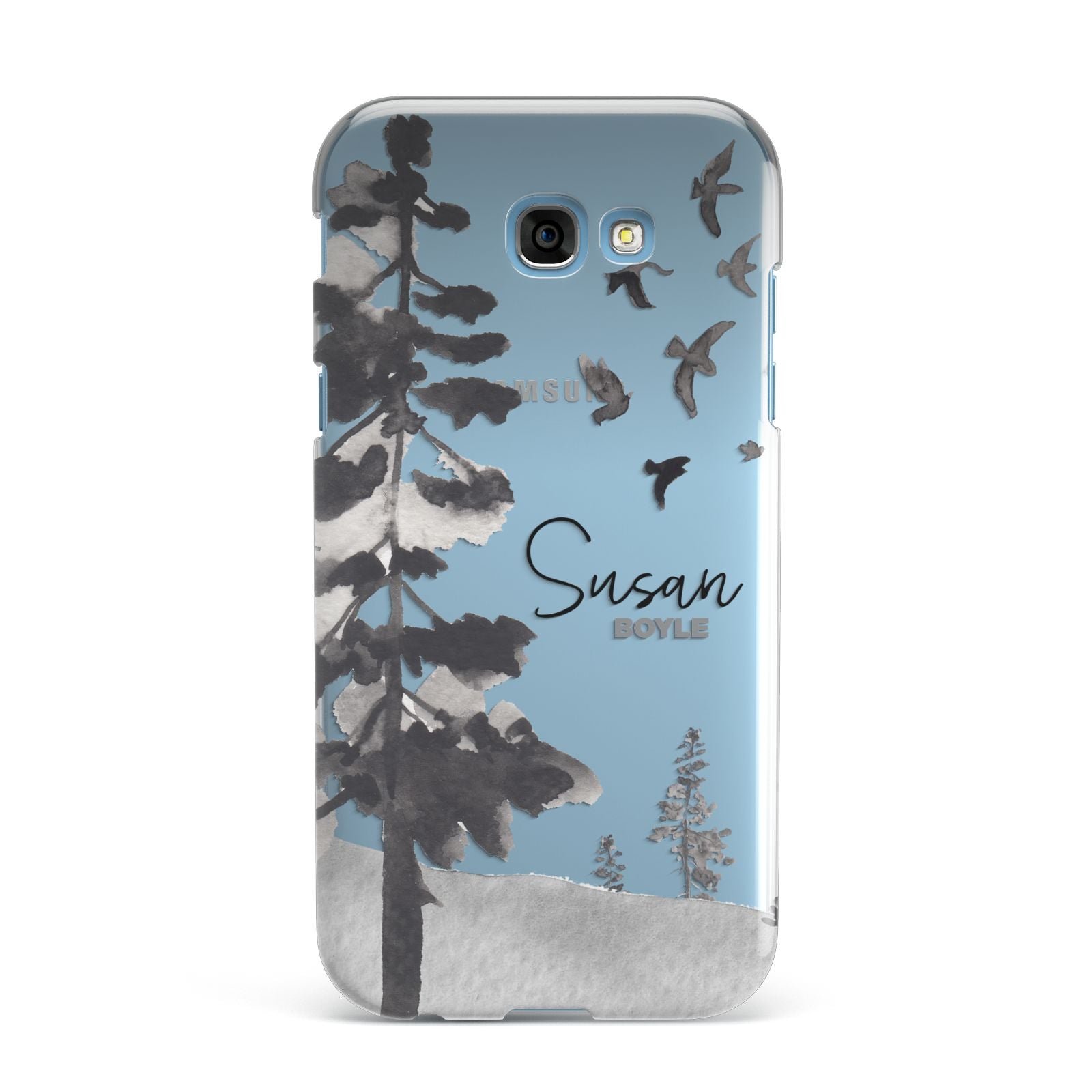 Personalised Monochrome Forest Samsung Galaxy A7 2017 Case