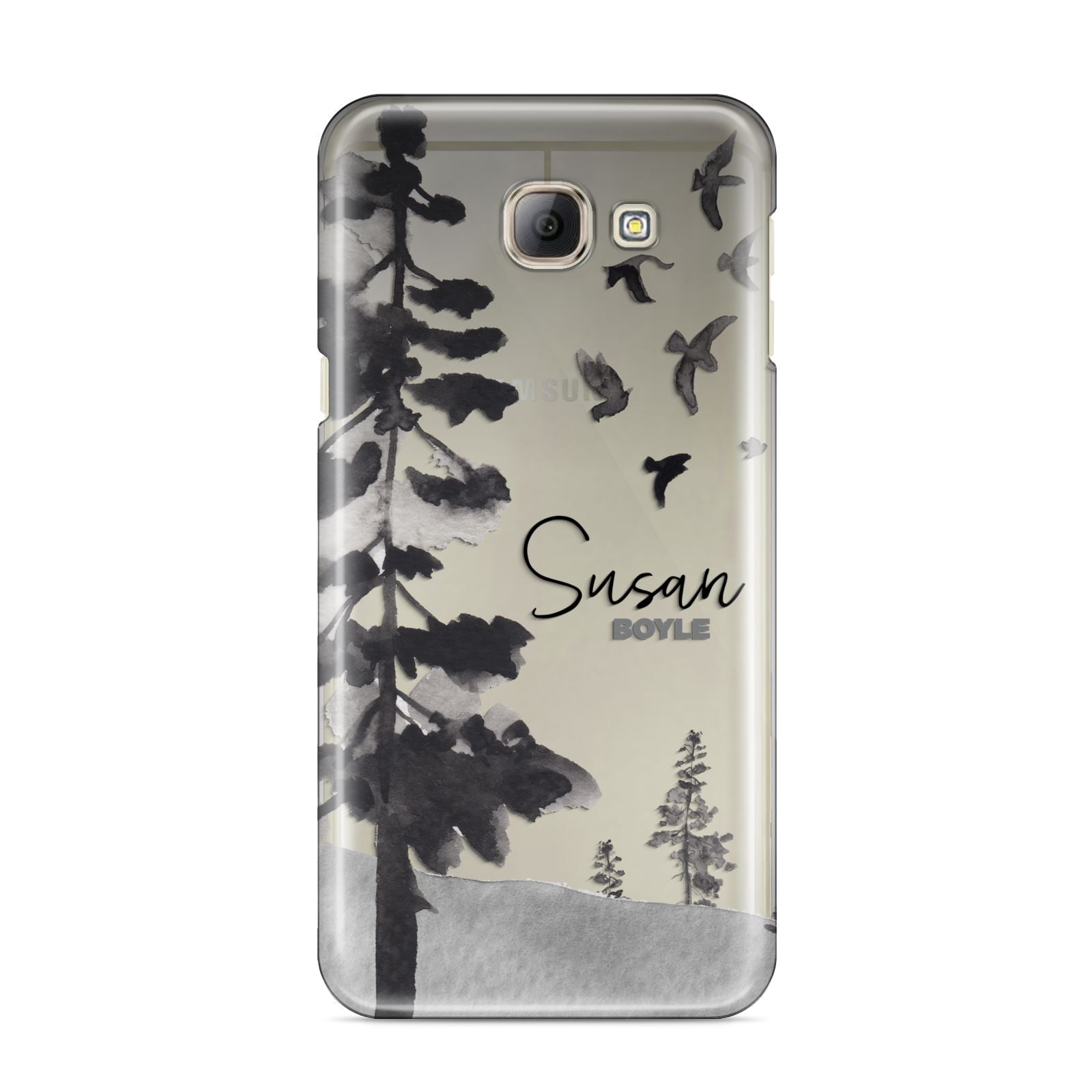 Personalised Monochrome Forest Samsung Galaxy A8 2016 Case