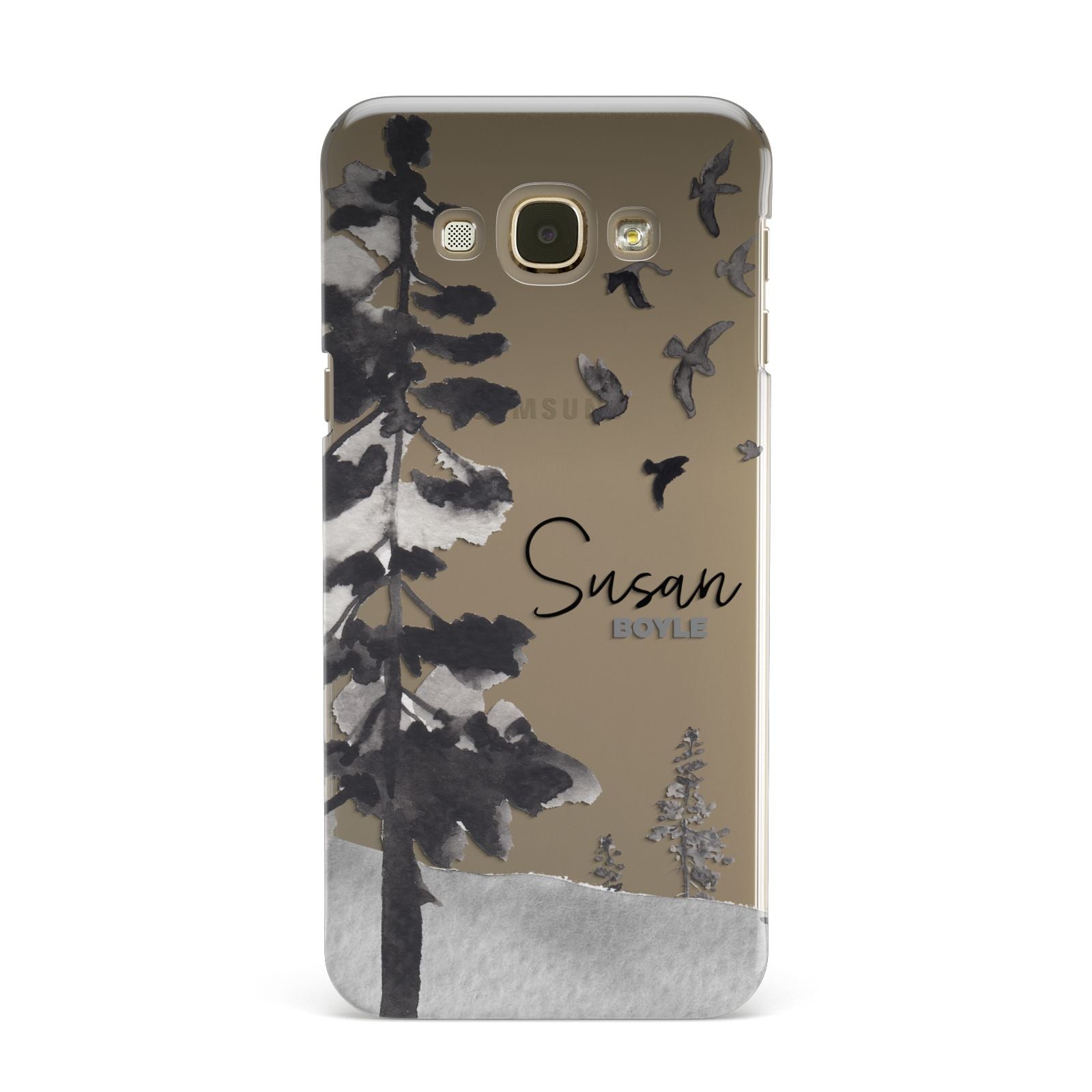 Personalised Monochrome Forest Samsung Galaxy A8 Case