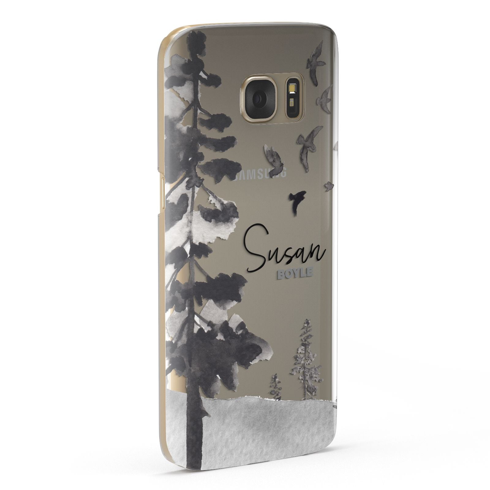 Personalised Monochrome Forest Samsung Galaxy Case Fourty Five Degrees