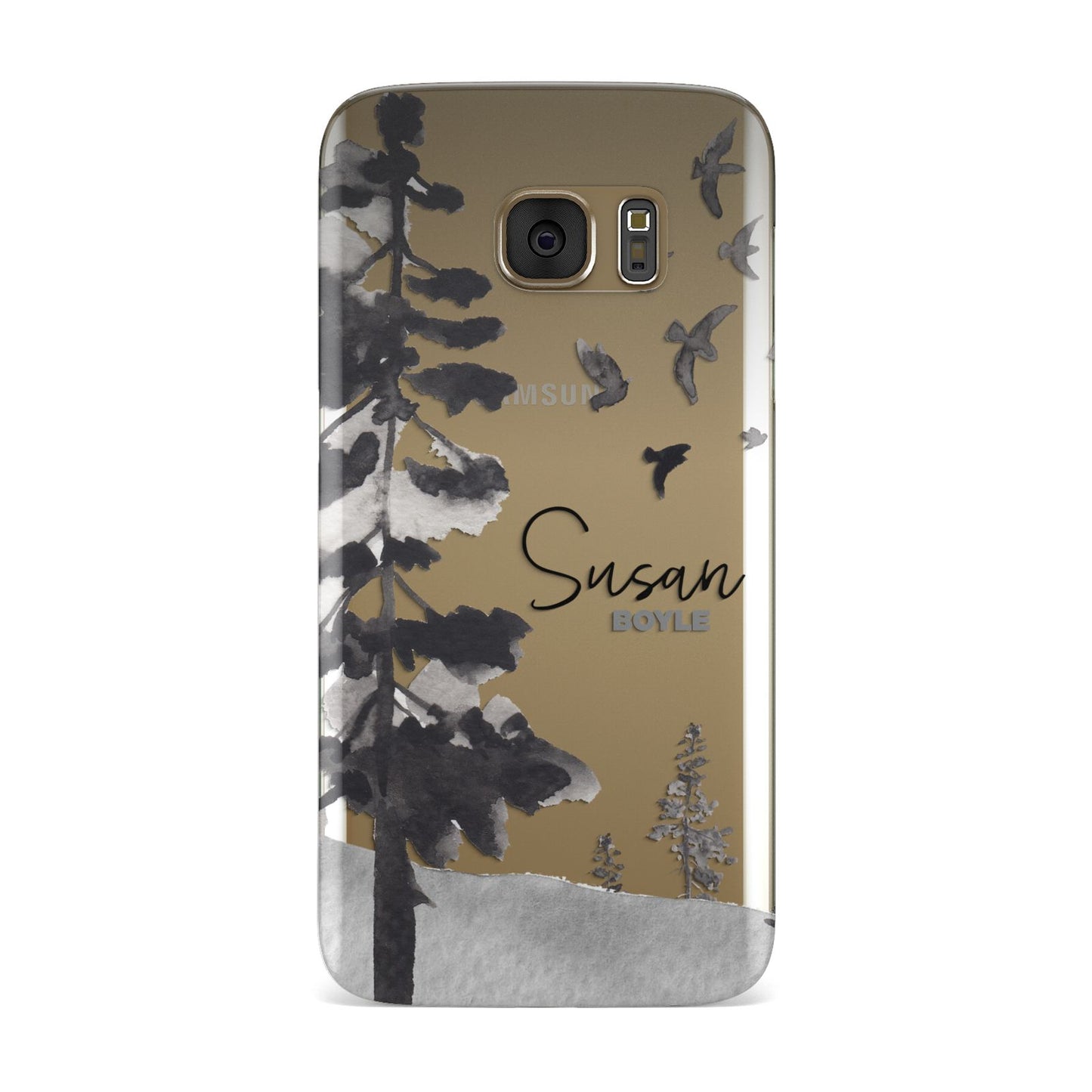 Personalised Monochrome Forest Samsung Galaxy Case