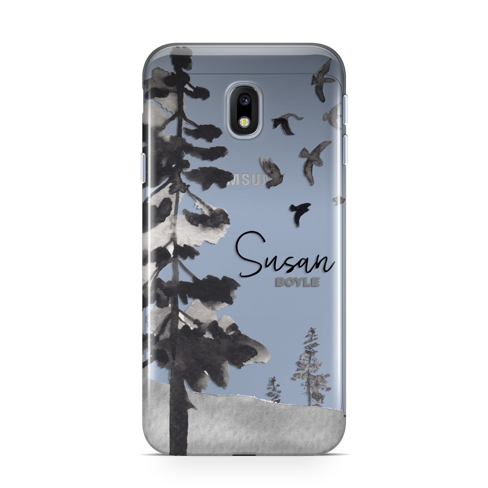 Personalised Monochrome Forest Samsung Galaxy J3 2017 Case