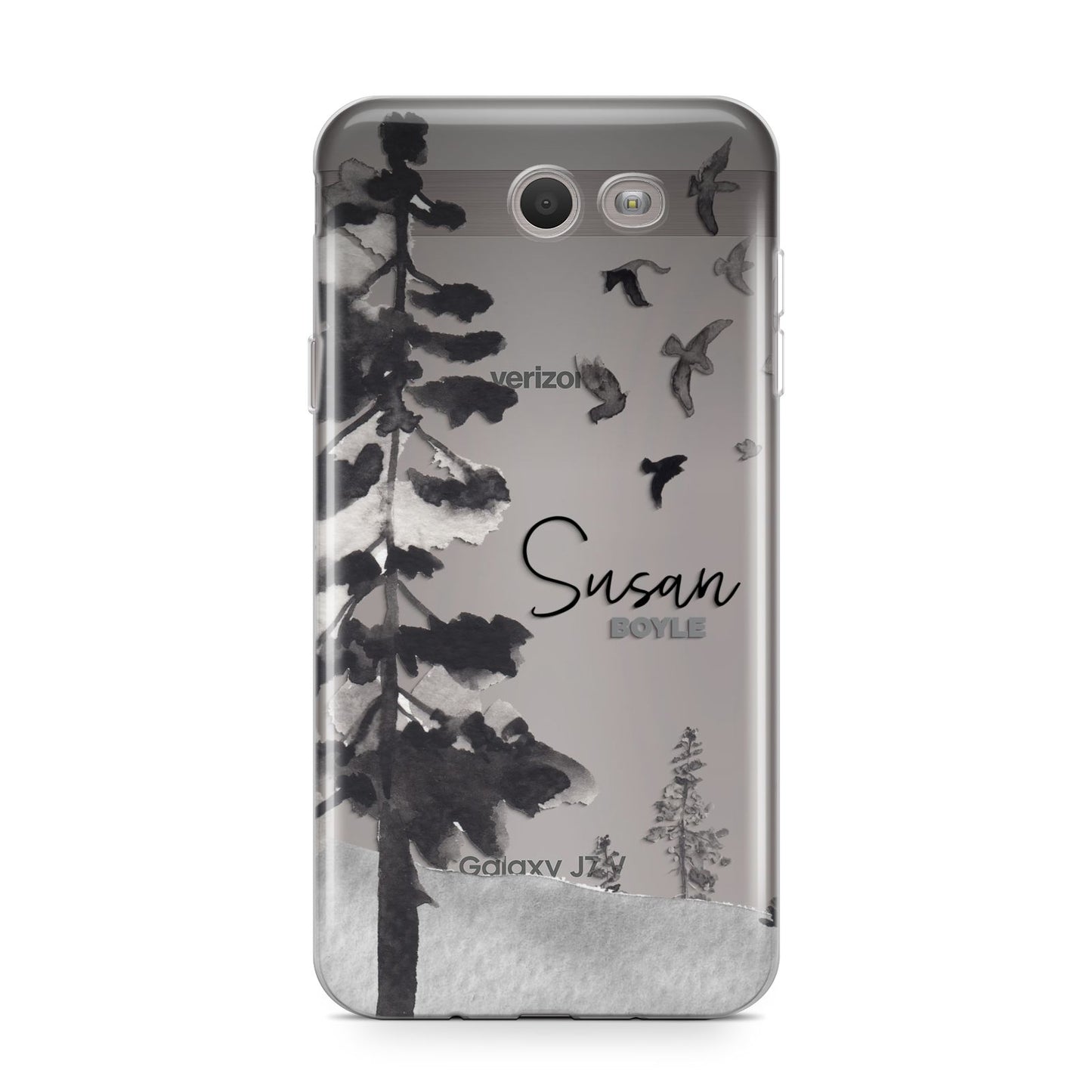 Personalised Monochrome Forest Samsung Galaxy J7 2017 Case