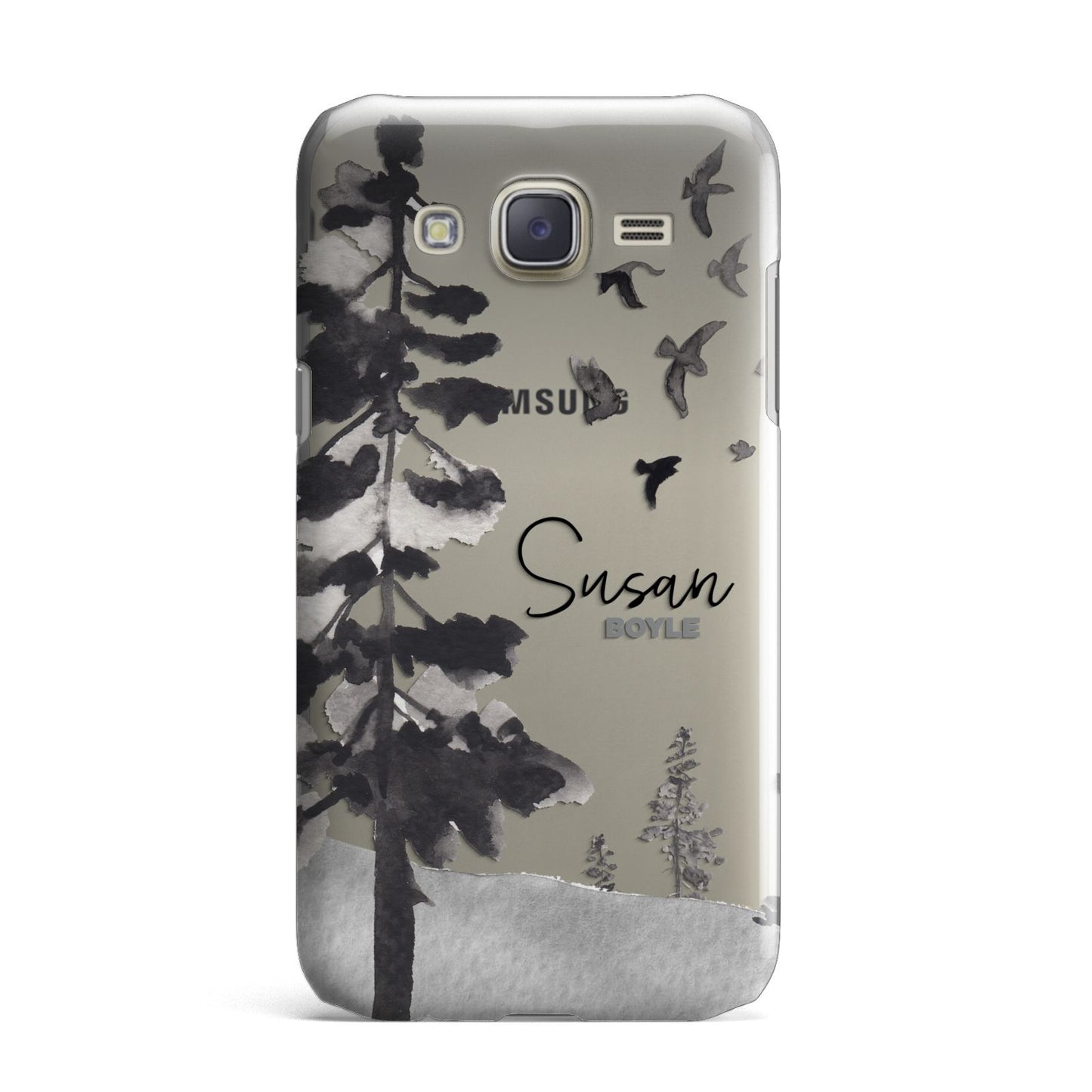 Personalised Monochrome Forest Samsung Galaxy J7 Case