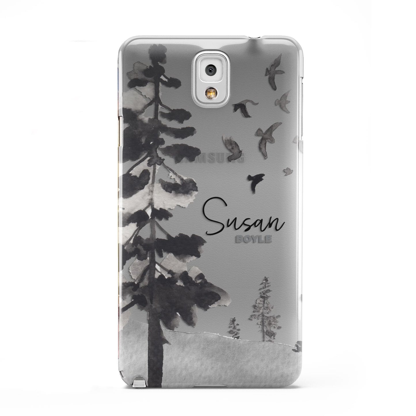 Personalised Monochrome Forest Samsung Galaxy Note 3 Case
