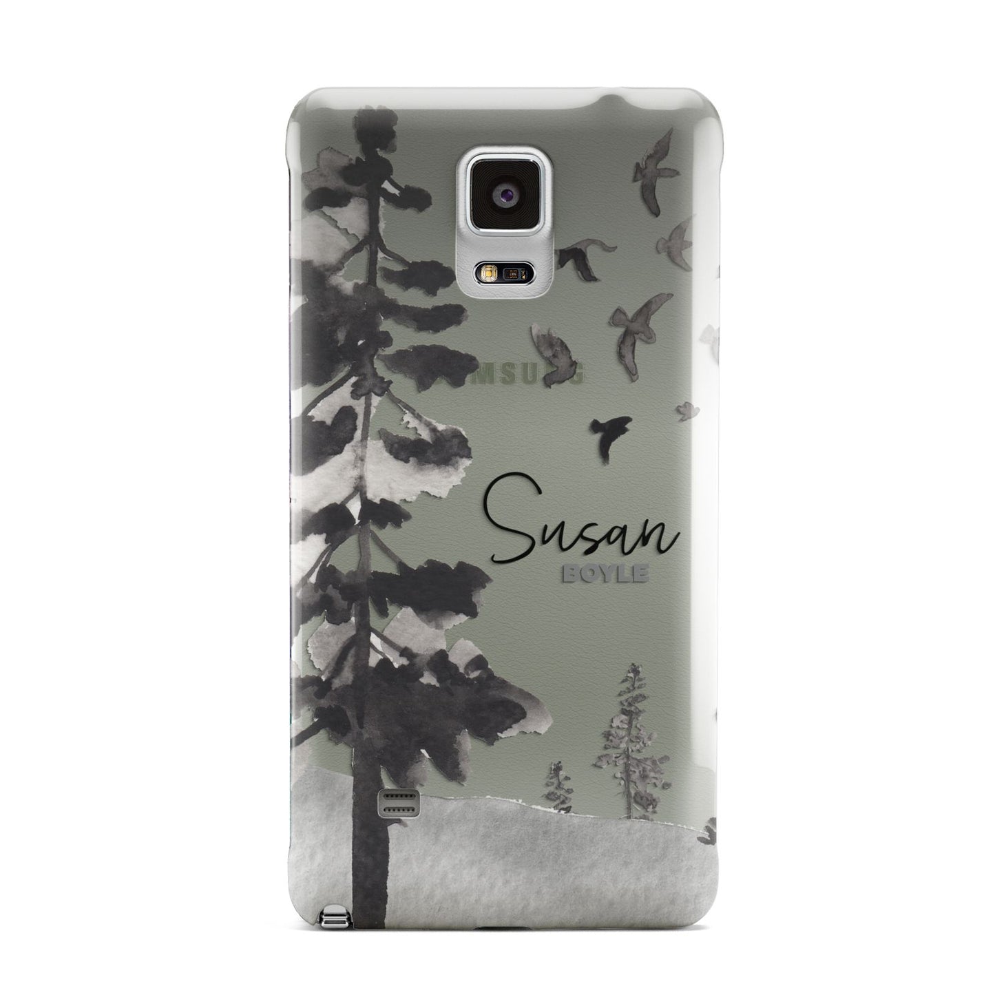 Personalised Monochrome Forest Samsung Galaxy Note 4 Case