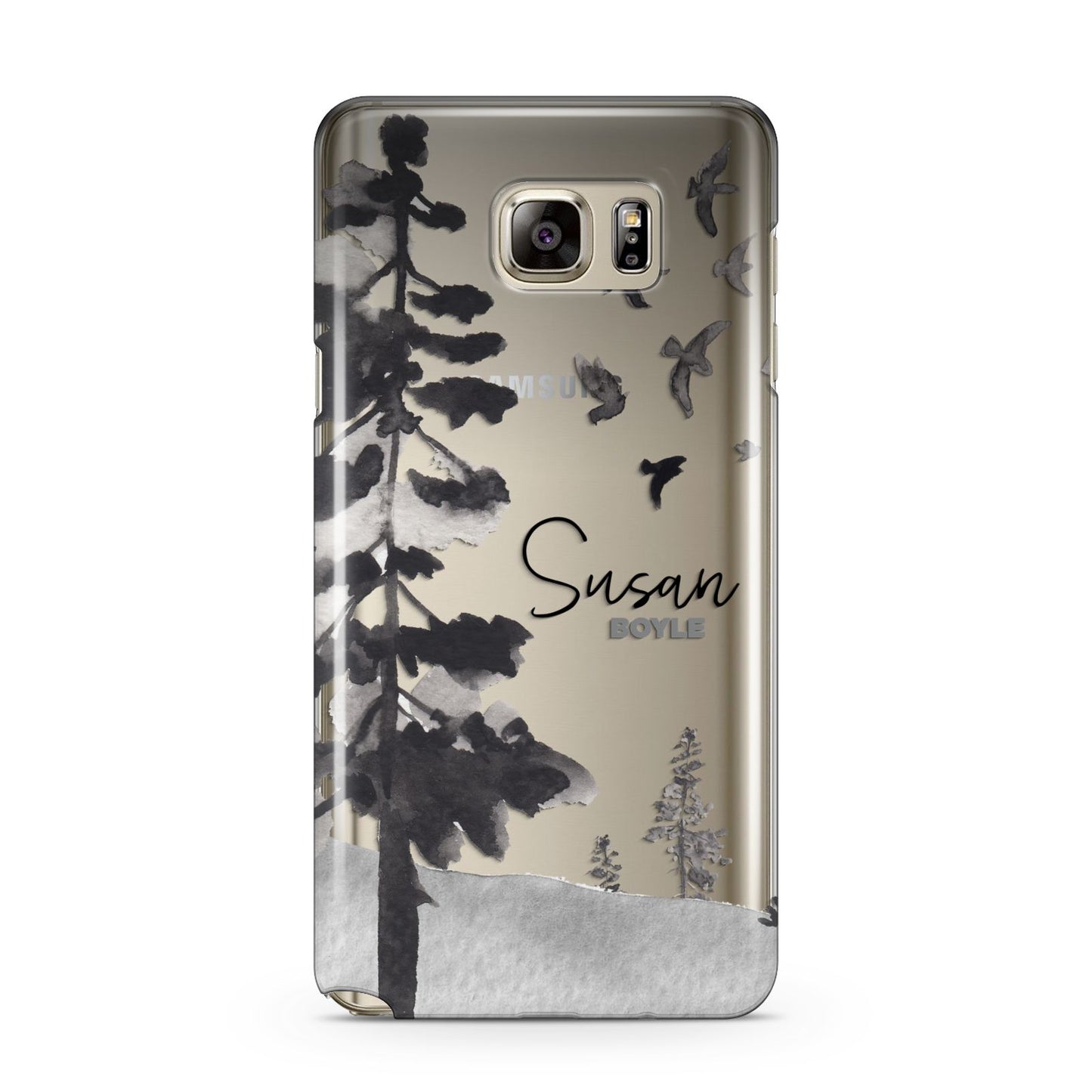 Personalised Monochrome Forest Samsung Galaxy Note 5 Case