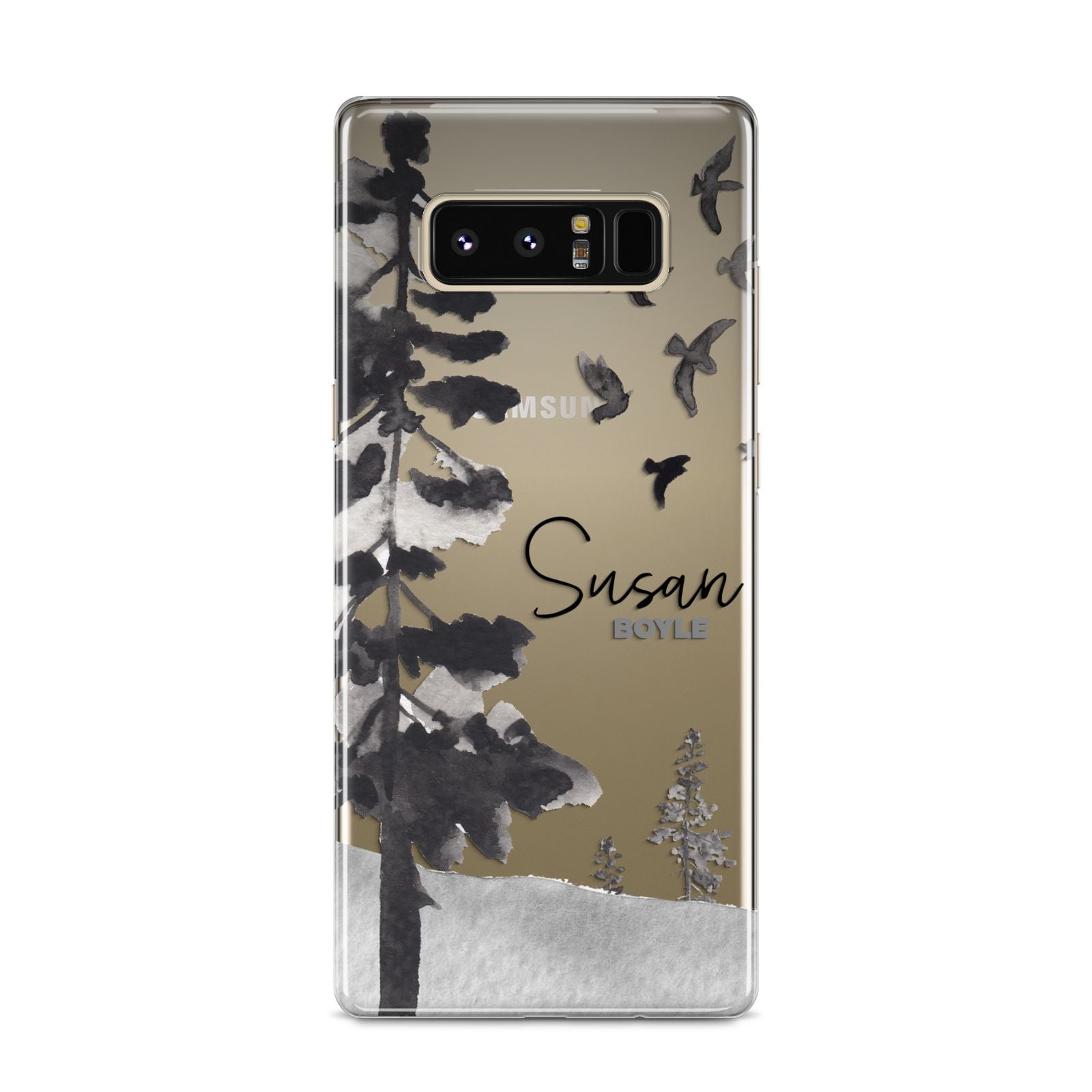 Personalised Monochrome Forest Samsung Galaxy S8 Case
