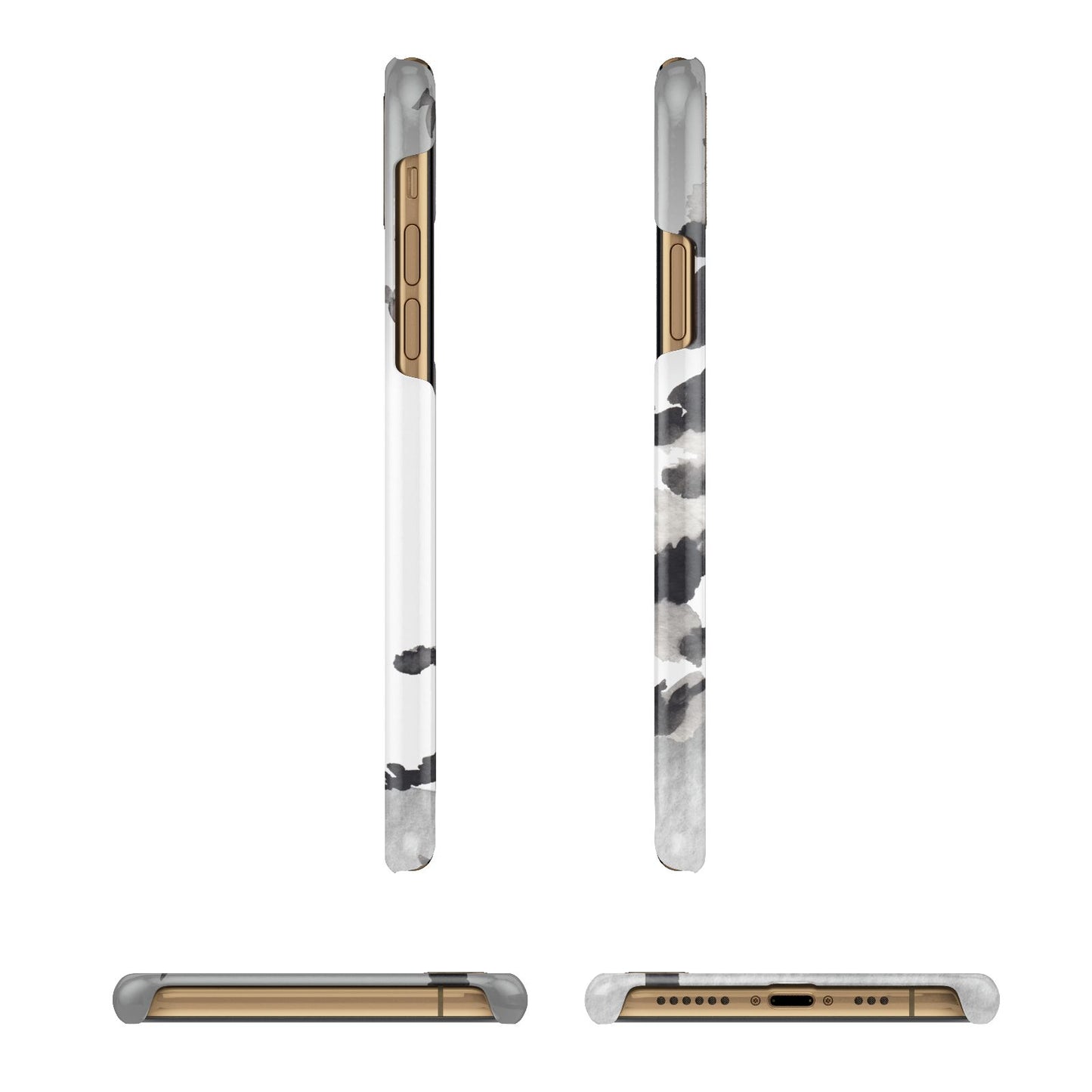 Personalised Monochrome Forest iPhone 11 3D Snap Case Angle Images