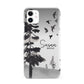 Personalised Monochrome Forest iPhone 11 3D Snap Case