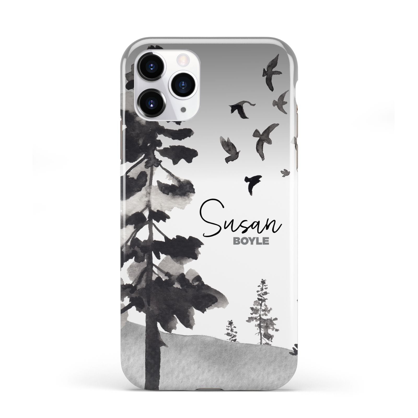 Personalised Monochrome Forest iPhone 11 Pro 3D Tough Case