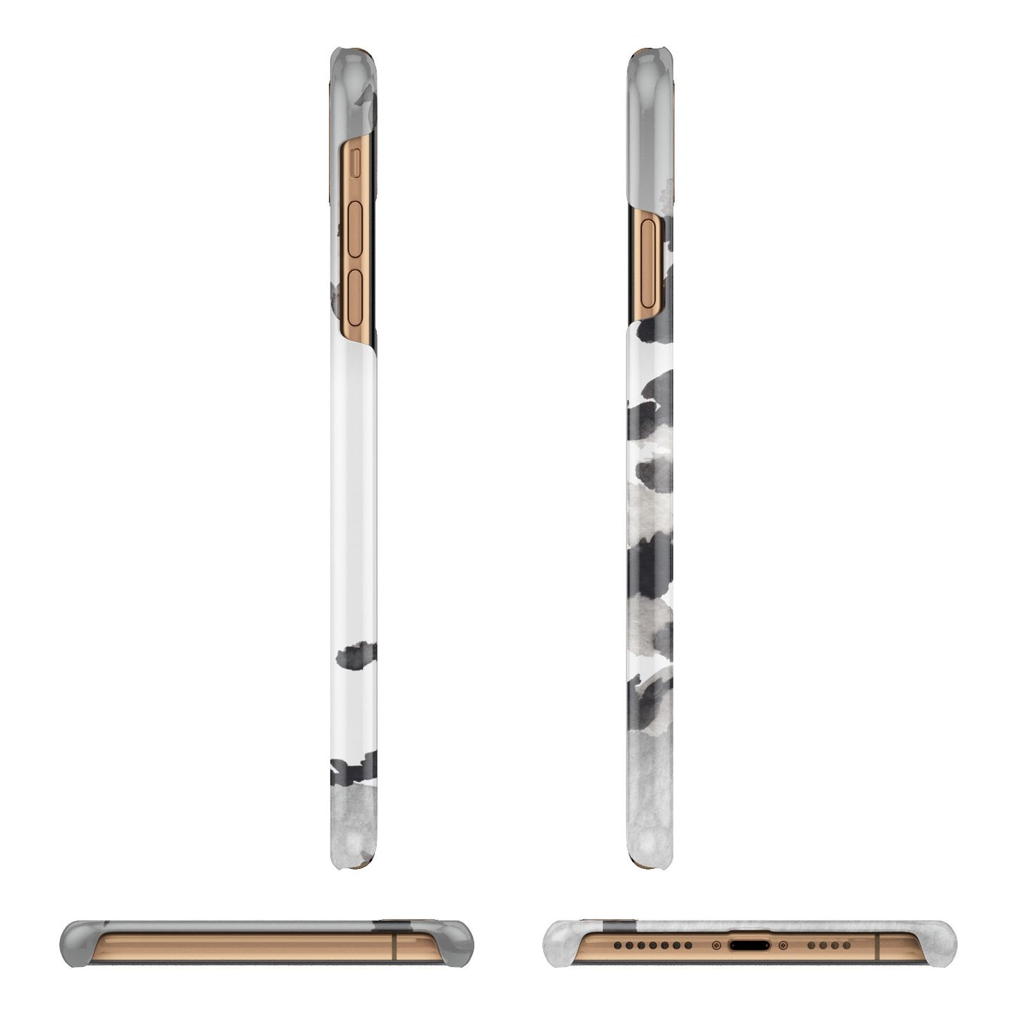 Personalised Monochrome Forest iPhone 11 Pro Max 3D Snap Case Angle Images