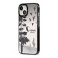 Personalised Monochrome Forest iPhone 13 Black Impact Case Side Angle on Silver phone