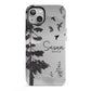 Personalised Monochrome Forest iPhone 13 Full Wrap 3D Tough Case