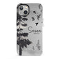 Personalised Monochrome Forest iPhone 13 Full Wrap 3D Tough Case